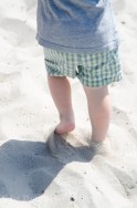 A photo of a little boy's feet in the sand at Iberostar Laguna Azul resort, Varadero, Cuba