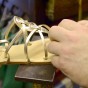 Custom hand made Italian leather sandals made by a shoe maker in Sorrento Italy