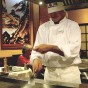 Entertaining Chef Juggling blind folded at the Japanese Restaurant at the Iberostar Laguna Azul Beach Resort Varadero Cuba